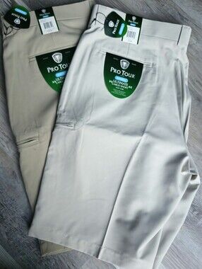 NWT Pro Tour CoolPlay Golf Cargo Shorts Mens 38 Lot of 2 Khaki Gray